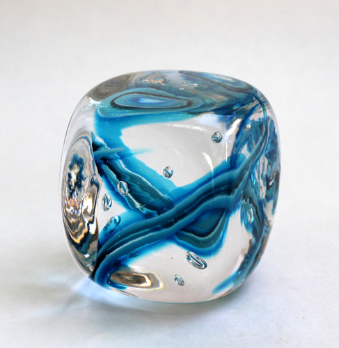 DB-787 Paperweight-Teal Square $58 at Hunter Wolff Gallery